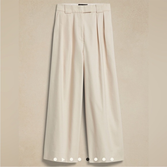 NWT! BANANA REPUBLIC TRANSITION CREAM WHITE CRUISE CROPPED PANT - MULTIPLE🌸 - Picture 4 of 4